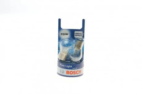 Лампа розжарювання P21W 12V 21W (блістер 2 шт.) (вир-во Bosch) BOSCH 1 987 301 017