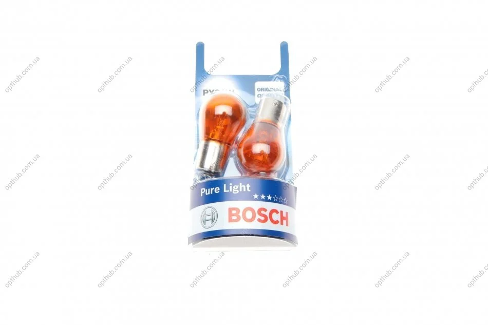 Лампа розжарювання PY21W 12V 21W BAU15s (blister 2шт) (вир-во Bosch) BOSCH 1 987 301 018 (фото 1)