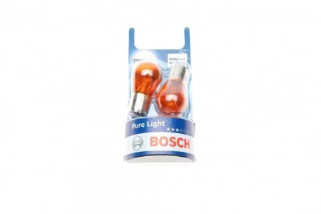 Лампа розжарювання PY21W 12V 21W BAU15s (blister 2шт) (вир-во Bosch) BOSCH 1 987 301 018