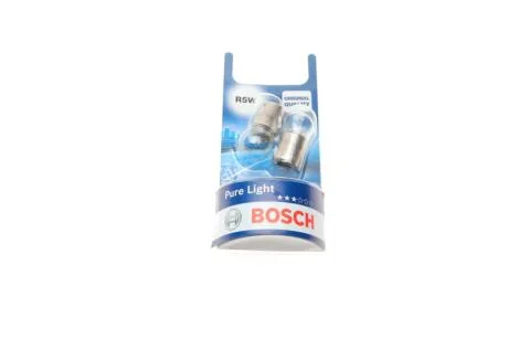 Лампа (упаковка-блістер 2шт) R5W 12В 5Вт BA15S основна лампа Pure Light BOSCH 1 987 301 022