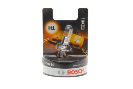 Автолампа H1 12V 55W P14.5s Plus 50 BL (opt-om) BOSCH 1 987 301 041