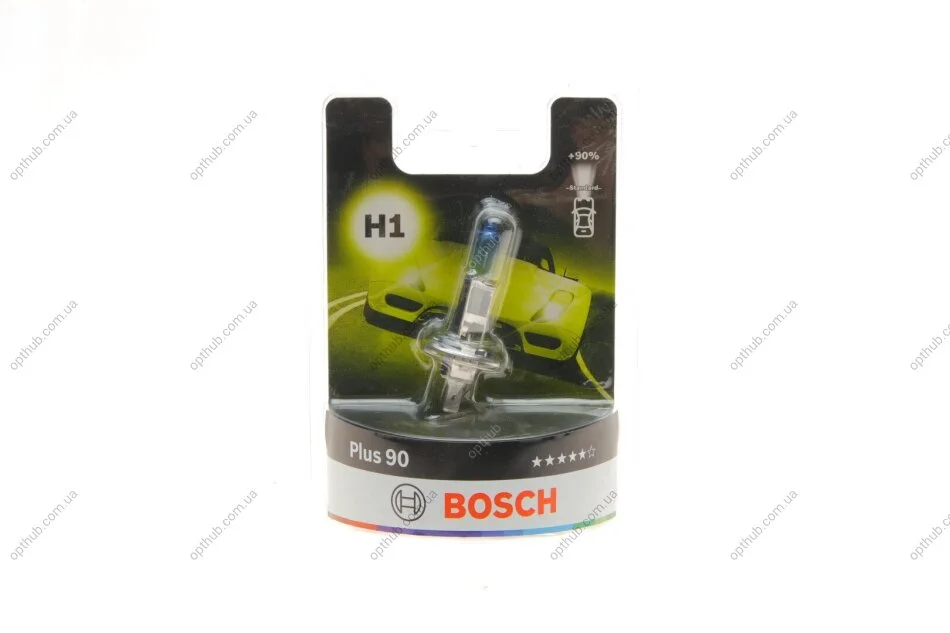 Лампа розжарювання Н1 12V 55W P14,5s plus 90 (вир-во Bosch) BOSCH 1 987 301 076 (фото 1)