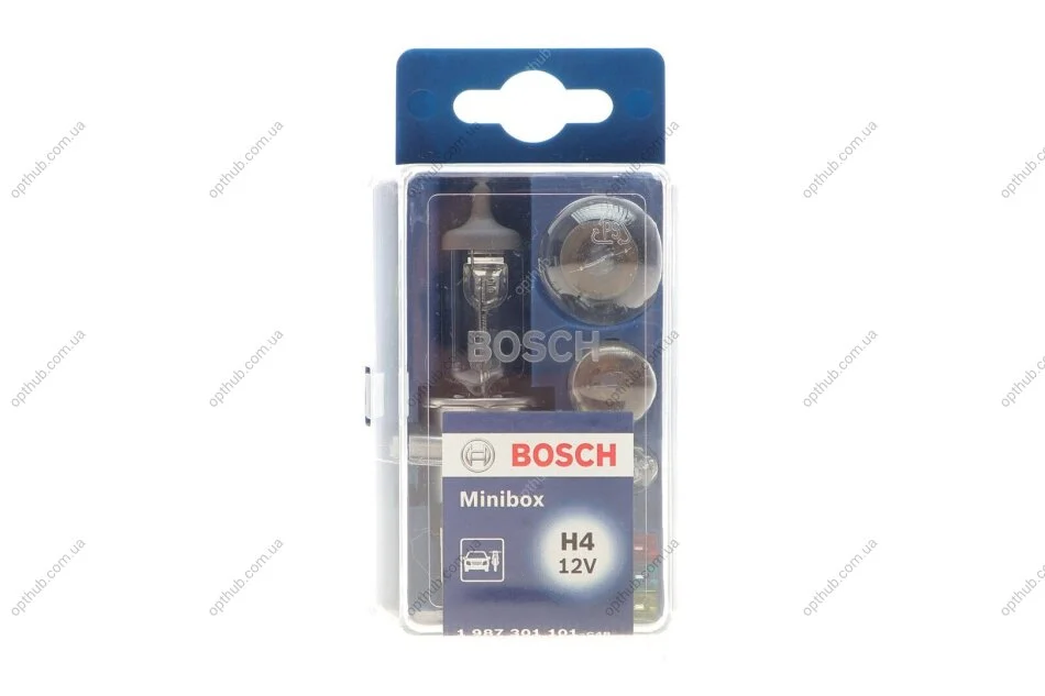 Лампа фарна (набір) H4 12V 60/55W P43t minibox (вир-во Bosch) BOSCH 1 987 301 101 (фото 1)