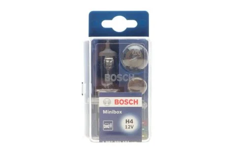 Лампа фарна (набір) H4 12V 60/55W P43t minibox (вир-во Bosch) BOSCH 1 987 301 101