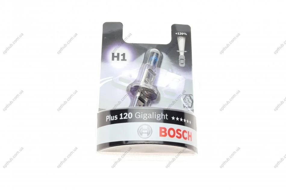 Лампа розжарювання H1 12V 55W GigaLight +120 (blister 1шт) ((вир-во Bosch) BOSCH 1 987 301 108 (фото 1)