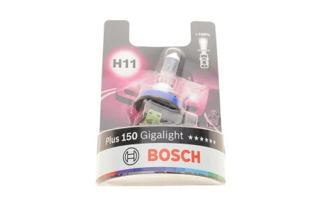 Автолампа H11 12V 55W PGJ19-2 Plus 150 Gigalight (opt-om) BOSCH 1 987 301 138