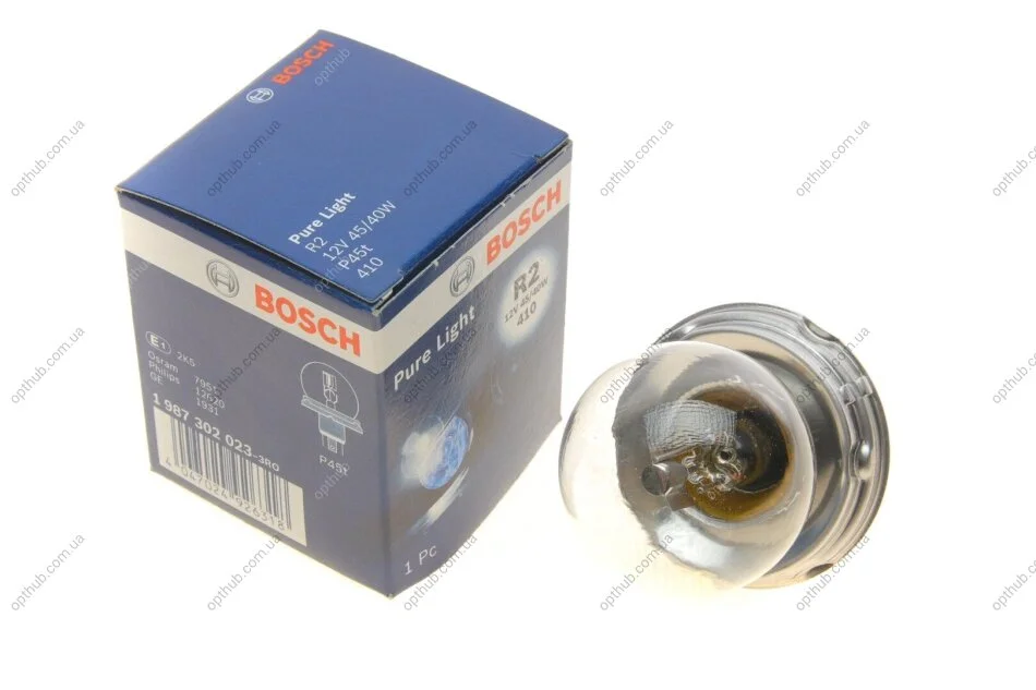 Лампа розжарювання R2 12V 45/40W P45t (вир-во Bosch) BOSCH 1 987 302 023 (фото 1)