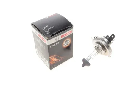 Автолампа H4 12V 60/55W P43t Plus 50 UA63 BOSCH 1 987 302 049
