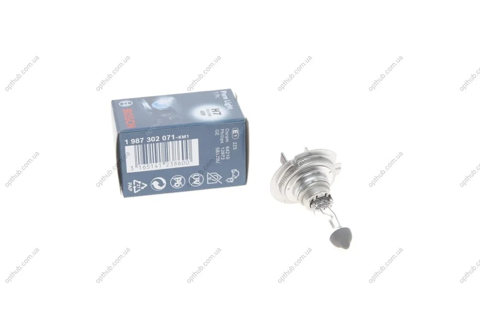 Лампа розжарювання 12V 55W H7 PX26d PURE LIGHT (вир-во Bosch) BOSCH 1 987 302 071 (фото 1)