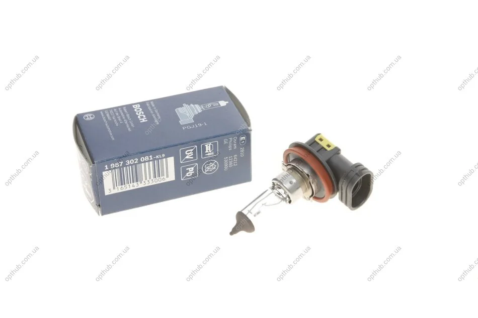 Лампа розжарювання H8 12V 35W PGJ19-1 PURE LIGHT (вир-во Bosch) BOSCH 1 987 302 081 (фото 1)
