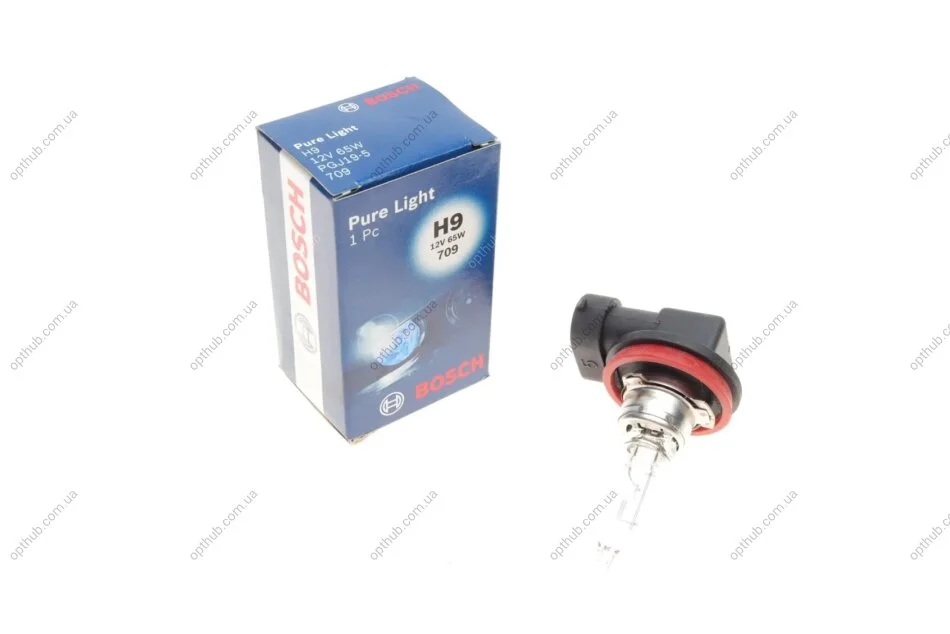 Лампа розжарювання H9 12V 65W PGJ19-5 PURE LIGHT (вир-во Bosch) BOSCH 1 987 302 082 (фото 1)