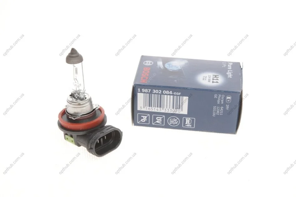 Лампа розжарювання H11 12V 55W PGJ19-2 PURE LIGHT (вир-во Bosch) BOSCH 1 987 302 084 (фото 1)