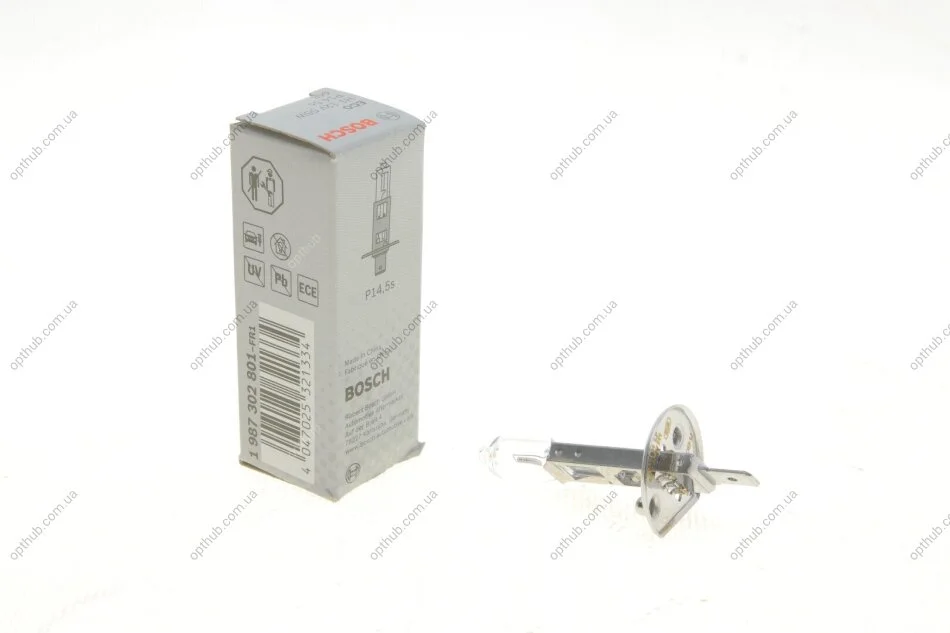 Лампа розжарювання H1 12V 55W ECO (вир-во Bosch) BOSCH 1 987 302 801 (фото 1)
