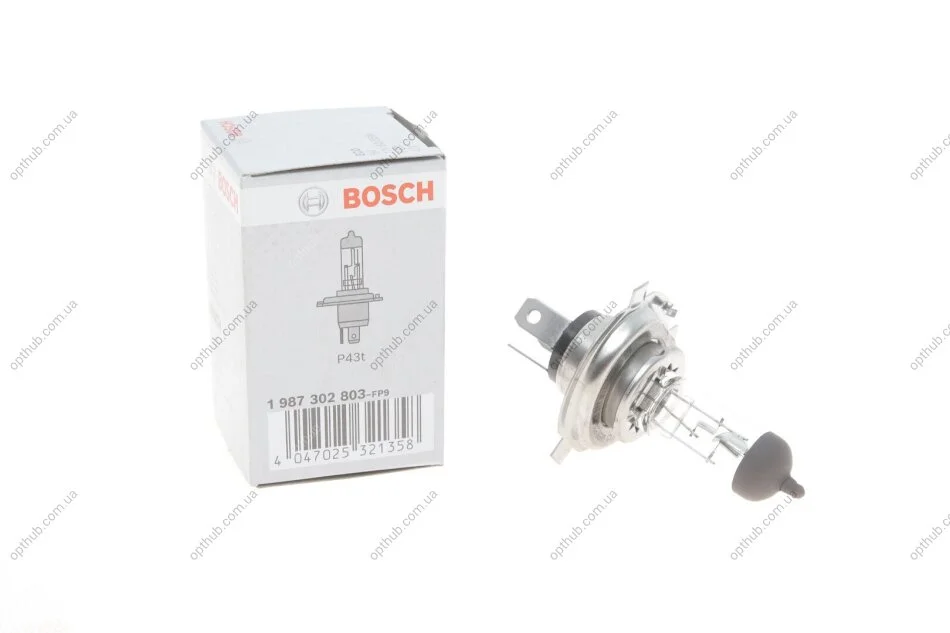 Лампа галоген. H4 12V 60/55W P43t ECO (вир-во Bosch) BOSCH 1 987 302 803 (фото 1)