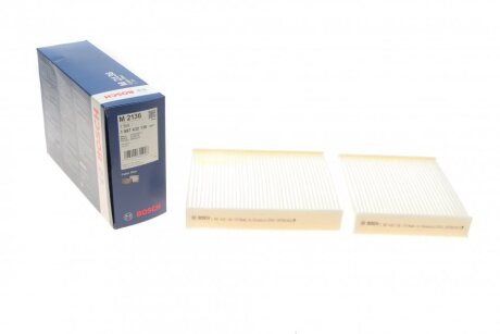Фільтр салону CITROEN C3 II, III, C4 Cactus 09-(2шт.) BOSCH 1987432136