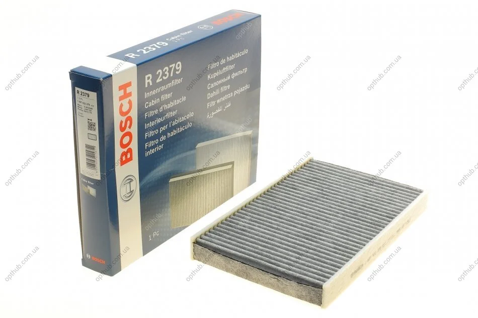 Фільтр салону Citroen C2/C3/C4/Peugeot 307/308 00- (вугільний) UA63 BOSCH 1 987 432 379 (фото 1)