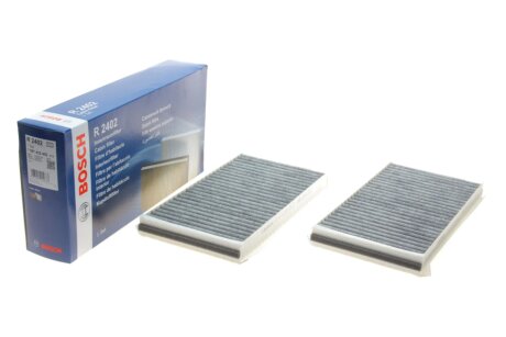 Фільтр салону BMW 5 (E60/E61)/6 (E63/E64) 2.0-5.0 01-10 (к-кт 2шт.) (вугільний) UA63 BOSCH 1 987 432 402