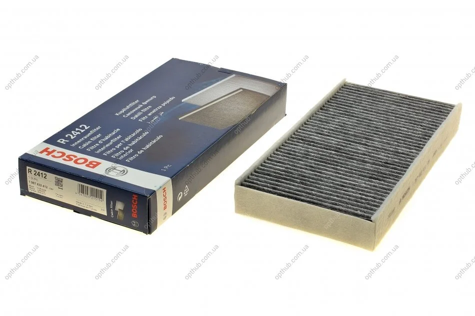 Фільтр салону Citroen C5/C6/Peugeot 407 04- (вугільний) UA63 BOSCH 1 987 432 412 (фото 1)