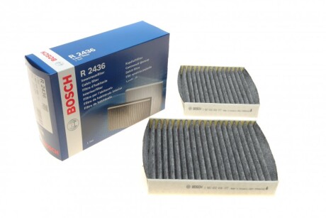 Фільтр салону Citroen C3/C4/Peugeot 207/208 09- (вугільний) К-кт 2 шт. UA63 BOSCH 1 987 432 436