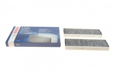 Фільтр салону Citroen Berlingo/Peugeot Partner 08- (к-кт 2шт.) (вугільний) UA63 BOSCH 1 987 435 522