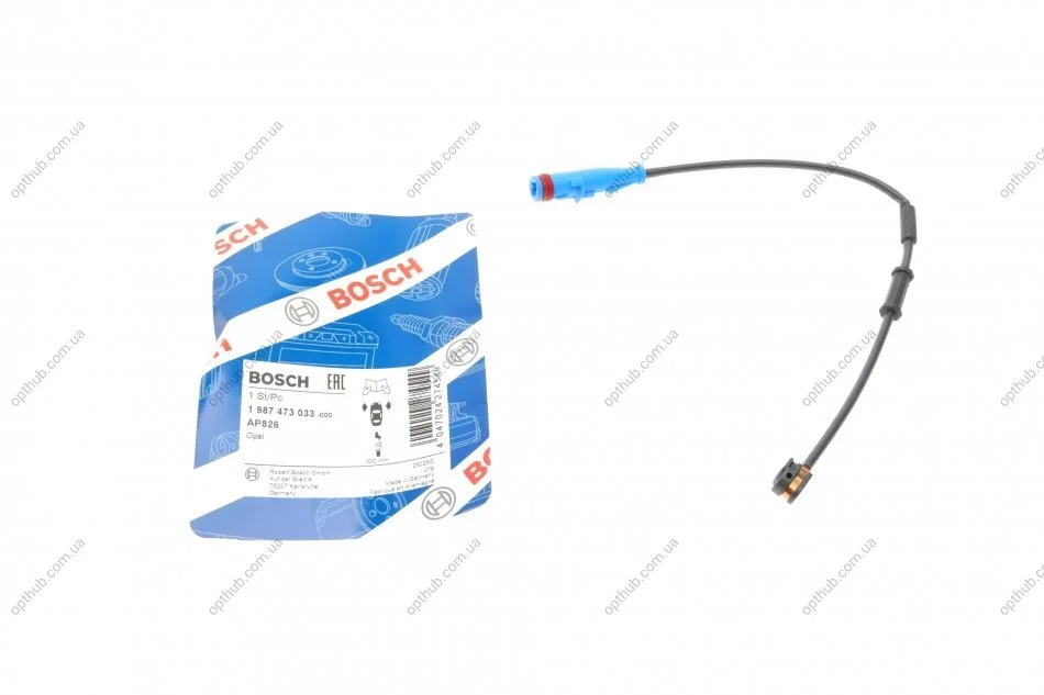Датчик зносу гальмівних колодок (передніх) Opel Vectra C/Astra H 02- (L=300mm) UA63 BOSCH 1 987 473 033 (фото 1)