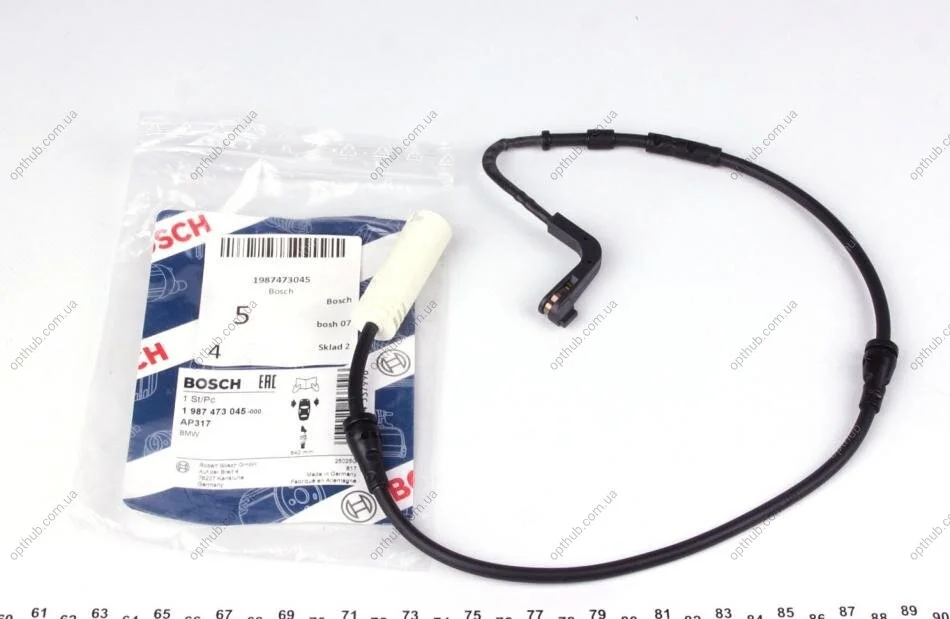 Датчик зносу гальмівних колодок (передніх) BMW 3 (E90) 04-11 UA63 BOSCH 1 987 473 045 (фото 1)