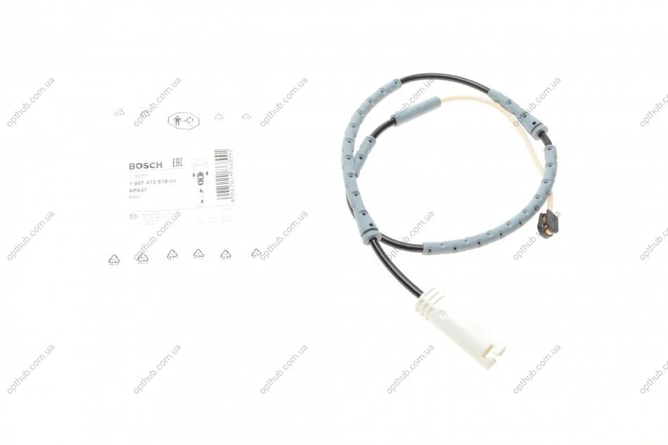 Датчик зносу гальмівних колодок (передніх) BMW 3 (E90/E91/E92)/ X1 (E84) 05-15 (L=865mm) UA63 BOSCH 1 987 473 519 (фото 1)