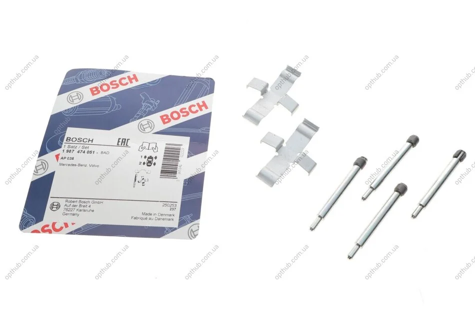 Монтажний к-кт гальмівних колодок MB (W126); MB W123 1 987 474 051-ua BOSCH 1987474051 (фото 1)