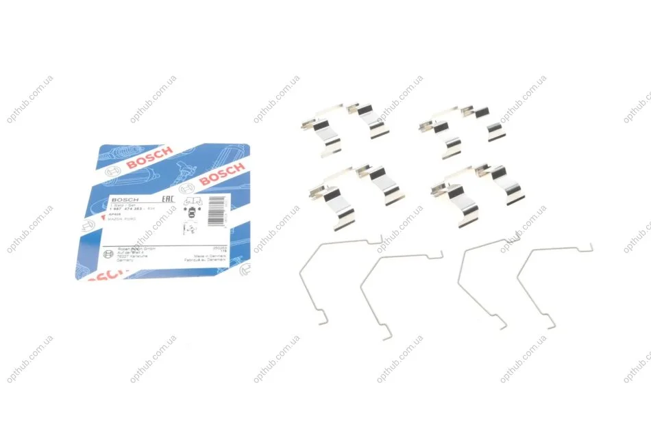 Планка суппорта (переднього) притискна (к-кт) Mazda 323/626 91-02 UA63 BOSCH 1 987 474 353 (фото 1)