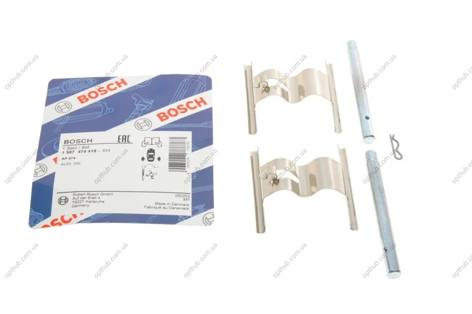 Планка супорта (заднього) прижимна (к-кт) Audi Q7/VW Touareg 04-15 (opt-om) BOSCH 1 987 474 419 (фото 1)