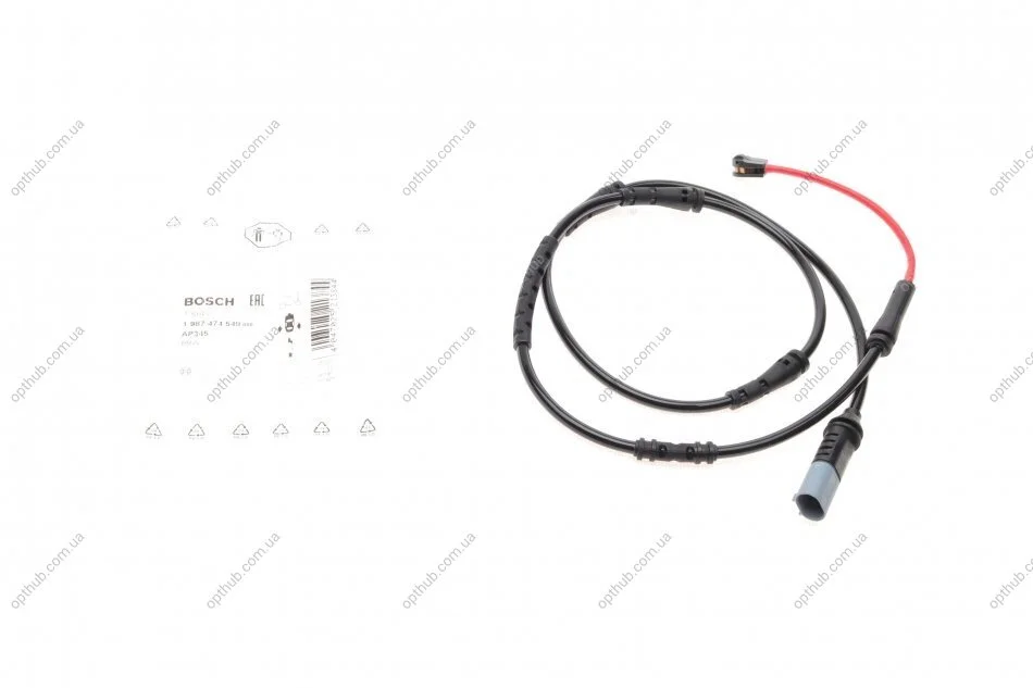 Датчик зносу гальмівних колодок (задніх) BMW 5 (F10/F11) 10- (opt-om) BOSCH 1 987 474 549 (фото 1)