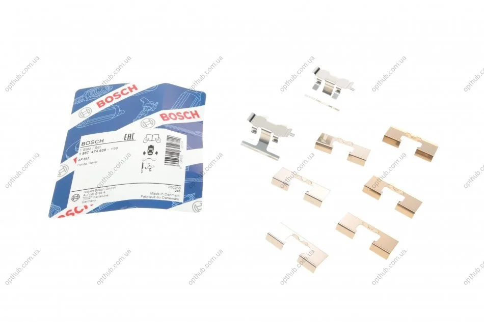 Планка супорта (заднього) притискна (к-кт) Honda Accord/City/Civic 85- UA63 BOSCH 1 987 474 608 (фото 1)