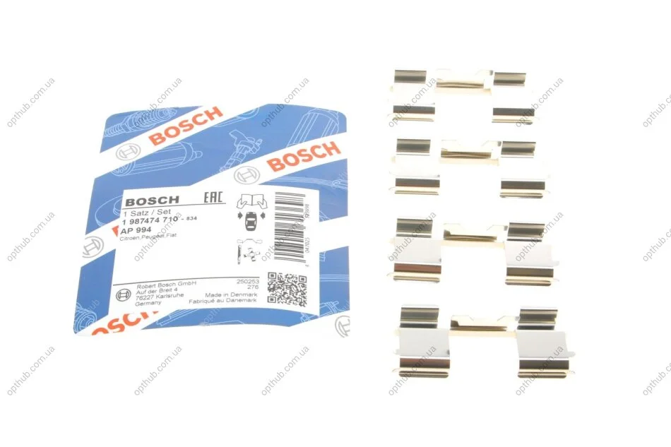 Планка суппорта (переднього) притискна (к-кт) Fiat Ducato 06- (opt-om) BOSCH 1 987 474 710 (фото 1)