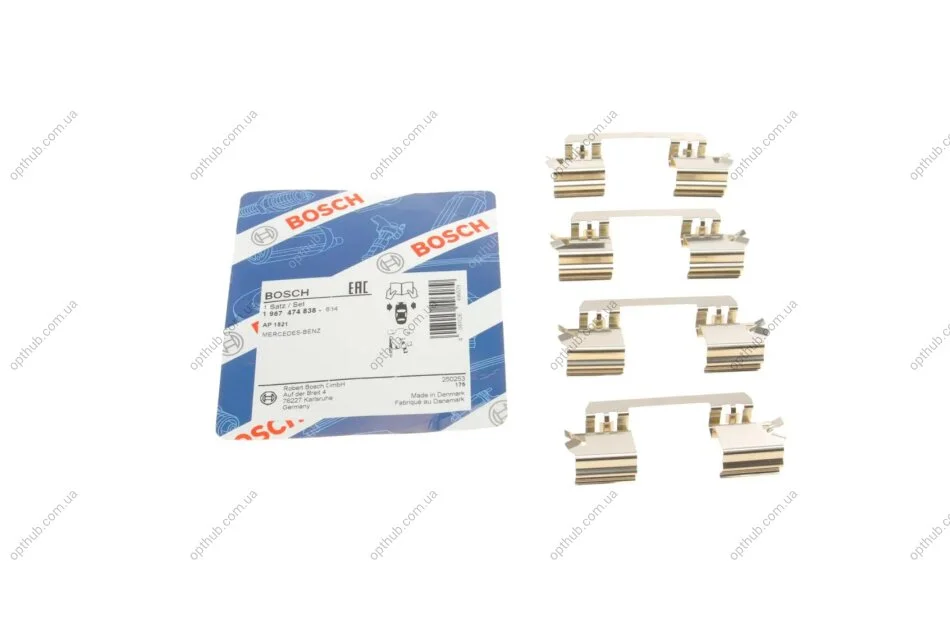 Планка суппорта (переднього) притискна (к-кт) MB E-class (W211) 02-09 (opt-om) BOSCH 1 987 474 838 (фото 1)