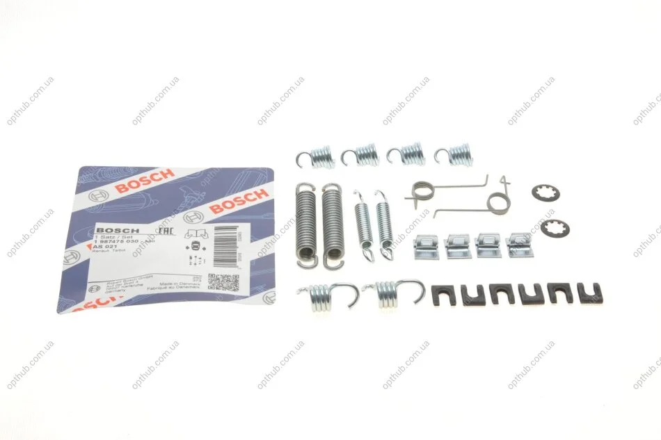 Монтажний к-кт гальмівних колодок RENAULT 25 BOSCH 1 987 475 030 (фото 1)