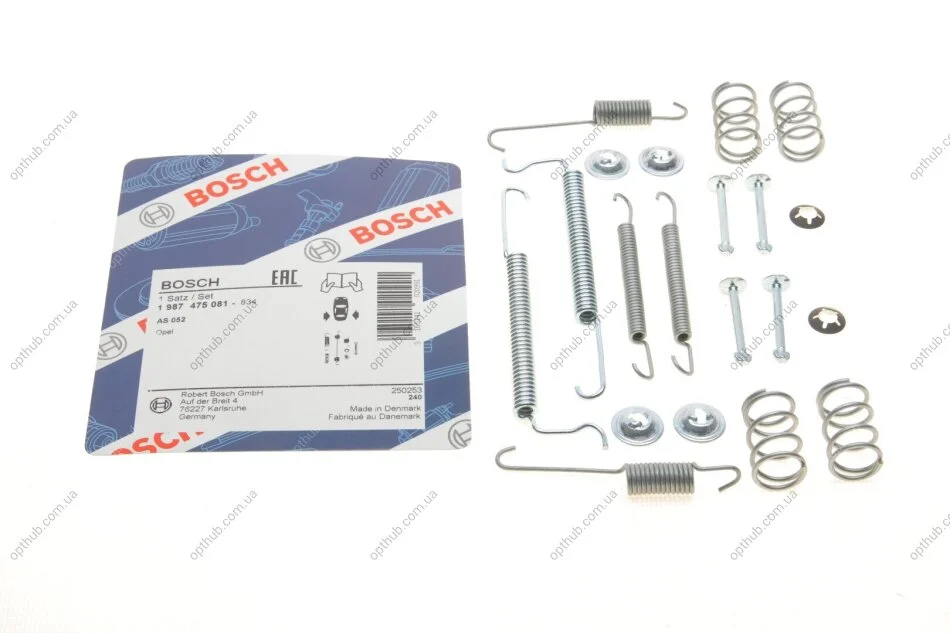 Монтажний к-кт гальмівних колодок OPEL KADETT 1 987 475 081-ua BOSCH 1987475081 (фото 1)