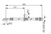Шланг гальмивний (передний) (L) Toyota Avensis/Corolla 1.4-2.4D 01-08 (L=581mm) UA63 BOSCH 1 987 476 246 (фото 1)