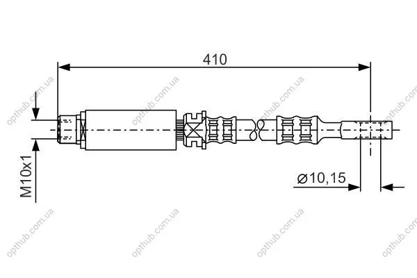 Шланг гальмівний СПЕРЕДУ ЛІВОРУЧ/ПРАВОРУЧ CHEVROLET ASTRA HATCHBACK 09/98-12/11 1 987 476 805-ua BOSCH 1987476805 (фото 1)