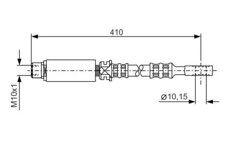 Шланг гальмівний СПЕРЕДУ ЛІВОРУЧ/ПРАВОРУЧ CHEVROLET ASTRA HATCHBACK 09/98-12/11 1 987 476 805-ua BOSCH 1987476805