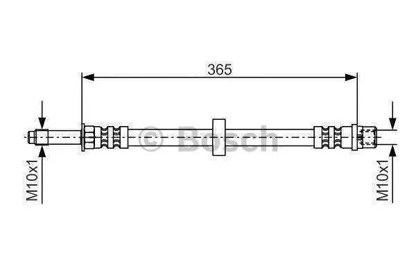 Шланг гальмівний (передній) Seat Toledo I/Volvo S60 I/S80 I/V70 II 91-10 (L=320mm) UA63 BOSCH 1 987 476 851 (фото 1)