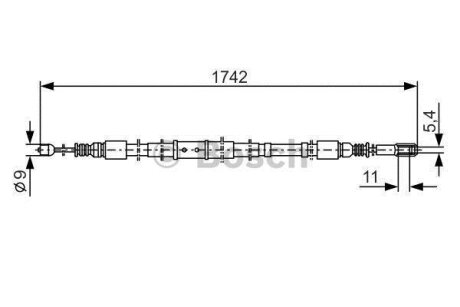 Трос гальмiвний BOSCH 1987477305
