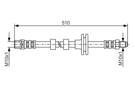 Шланг гальмівний (передній) Land Rover Range Rover III 02-12 (L=481mm) 1 987 481 157 (opt-om) BOSCH 1987481157