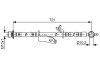 Шланг гальмівний СПЕРЕДУ ЛІВОРУЧ TOYOTA PRIUS 1.8 04.2009-12.2015;PRIUS 1.8 PLUG-IN 05.2012-12.2 1 987 481 636-ua BOSCH 1987481636 (фото 1)