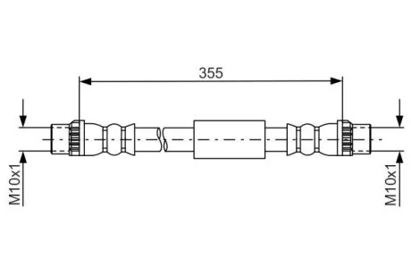 Шланг гальмівний ШЛАНГ ГАЛЬМІВНИЙ 1 987 481 665-ua BOSCH 1987481665