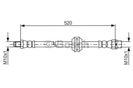 ШЛАНГ ГАЛЬМ. ПЕРЕДНІЙ BOSCH 1987481680
