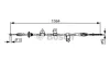 Трос ручного тормоза СЗАДИ СЛЕВА KIA RIO I (DC) 1.3; 1.5 16V / 08.2000-02.2005 BOSCH 1 987 482 099 (фото 1)