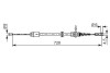 Трос ручного гальма MERCEDES-BENZ C 220 CDI 12.2008 - 12.2014; C 220 CDI T-MODELL 04.2009 - 12. -ua BOSCH 1 987 482 301 (фото 1)