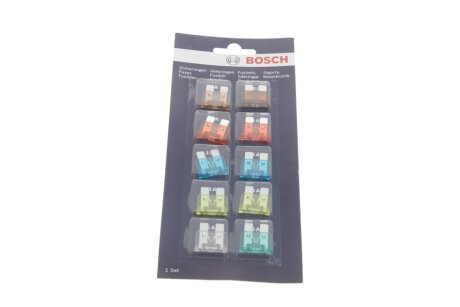 Комплект запобіжників (стандарт) (5A/7.5A/10A/15A/20A/25A/30A (10шт) (opt-om) BOSCH 1 987 529 037