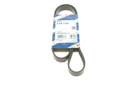 Ремінь генератора MB Citan 12- (6PK1195) UA63 BOSCH 1 987 945 704