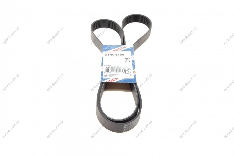 Ремінь генератора BMW 5 (F10/F11)/X3 (F25) 2.5/3.0i 09-13 (N52/N53) (8PK1786) (opt-om) BOSCH 1 987 945 705 (фото 1)